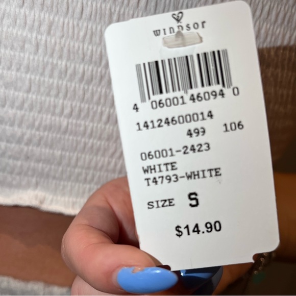 Windsor White Textured Crop Top - Picture 3 of 3